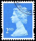 1664 2nd bright blue centre band fine used.