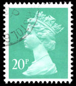 X959 20p turquoise-green photo Harrison phosphorised paper fine used.