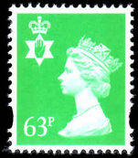 Northern Ireland 1993-2000 63p light emerald photo Harrison elliptical perf unmounted mint.