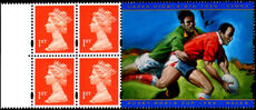1999 Rugby unfolded booklet pane unmounted mint.