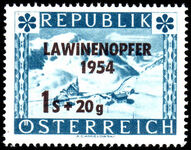 Austria 1954 Avalanche Fund unmounted mint.