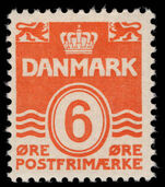Denmark 1933-2004 6ø orange unmounted mint.