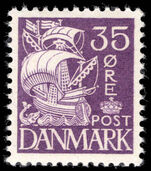 Denmark 1933-41 35ø violet Caravel die II unmounted mint.