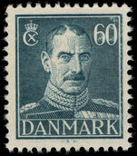 Denmark 1942-46 60ø blue-green unmounted mint.