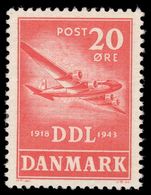 Denmark 1943 25th Anniversary of DDL Danish Airlines unmounted mint.