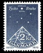 Denmark 1973 400th Anniversary of Tycho Brahe's De Nove Stella unmounted mint.