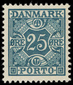Denmark 1934-55 25ø postage due unmounted mint.