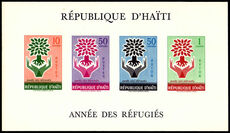 Haiti 1960 World Refugee Year souvenir sheet unmounted mint.