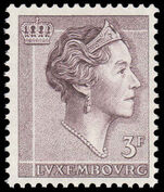 Luxembourg 1961 3fr dull purple unmounted mint.