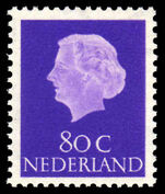 Netherlands 1958 80c Juliana unmounted mint.