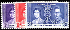 British Solomon Islands 1937 Coronation set lightly mounted mint.
