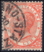 Italy 1863-65 2l pale scarlet fine used.