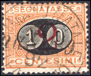 Italy 1890-91 10 on 2c postage due fine used.