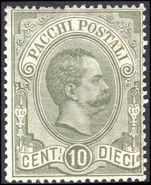 Italy 1884-86 20c blue parcel post unused regummed