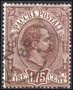 Italy 1884-86 1l75 brown parcel post fine used.
