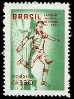 Brazil 1958 World Cup Football Victory lightly mounted mint.