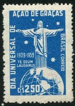 Brazil 1959 Christ The Redeemer Monument lightly mounted mint.