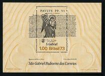 Brazil 1973 Religious Exhibition souvenir sheet unmounted mint.