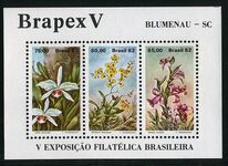 Brazil 1982 Orchids souvenir sheet unmounted mint.