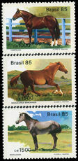 Brazil 1985 Brazilian Horses unmounted mint.