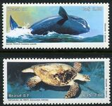 Brazil 1987 Whale & Turtle unmounted mint.