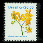 Brazil 1992 2000cr Hibiscus flower unmounted mint.