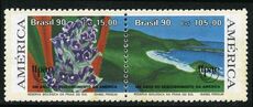 Brazil 1990 UPAEP set unmounted mint.