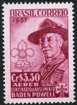 Brazil 1957 Lord Baden-Powell Scouting unmounted mint.