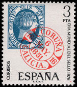 Spain 1976 World Stamp Day unmounted mint.