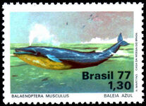 Brazil 1977 Blue Whale unmounted mint.