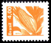 Brazil 1980-85 4cr corn unmounted mint.