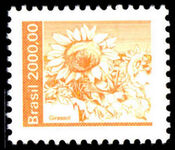 Brazil 1980-85 2000cr Sunflowers unmounted mint.