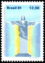 Brazil 1981 Christ the Redeemer statue unmounted mint.
