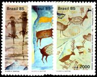 Brazil 1985 Rock Paintings unmounted mint.