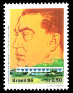 Brazil 1986 President Kubitschek unmounted mint.