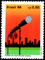 Brazil 1986 National Radio unmounted mint.