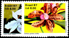 Brazil 1987 Orchids unmounted mint.