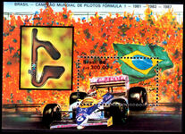 Brazil 1988 Nelson Piquet souvenir sheet unmounted mint.