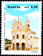 Brazil 1990 Our Lady of the Rosary Church unmounted mint.