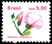 Brazil 1990 5cr Hibiscus unmounted mint.