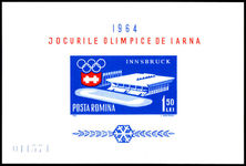 Romania 1963 Winter Olympics souvenir sheet unmounted mint.