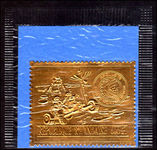 Rwanda 1972 Apollo Moon Mission Gold Stamp unmounted mint.