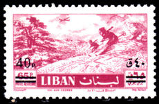 Lebanon 1959 Skier Provisional lightly mounted mint.