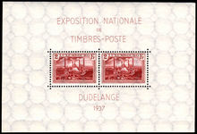Luxembourg 1937 Dudelange souvenir sheet unmounted mint.