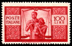 Italy 1946 100l Justice unmounted mint.