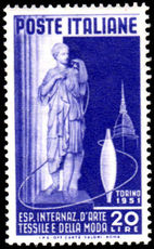 Italy 1951 Textile Fair mint lightly hinged.
