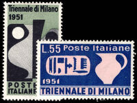 Italy 1951 Triennial Art Exhibition lightly mounted mint.