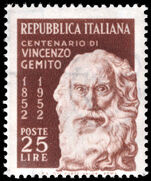 Italy 1952 Birth Centenary of Gemito lightly mounted mint.