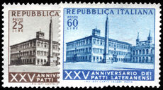 Italy 1954 25th Anniversary of Lateran Treaty lightly mounted mint.