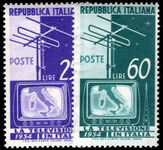 Italy 1954 Introduction of Television in Italy lightly mounted mint.